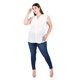 thumbnail image 5 of Blusa con detalle tipo cut out Roman Fashion /Tallas Extras, 205 (Blanco) blanco 42, 5 of 6