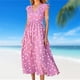 thumbnail image 3 of Vestidos de playa para mujer Abrigo floral Cuello en V Moda fluida para ir de compras (Rosa L) FLhrweasw Para estrenar, 3 of 8
