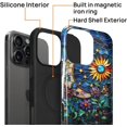 thumbnail image 2 of Magnetic Phone Case for iPhone 16 Pro, Compatible with MagSafe, Durable 2 Layers Full Covered Shockproof Protective Cover-Stained Glass Moon Floral, 2 of 5