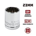 thumbnail image 2 of Powerbuilt - Prise Métrique 1/2 Po 12 Pt. 23mm - 642021, 2 of 5