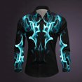 thumbnail image 1 of Camisa informal para hombre con botones de solapa y gráficos en alta definición, material suave y saludable, nueva camisa de traje para hombre 2024, 1 of 6