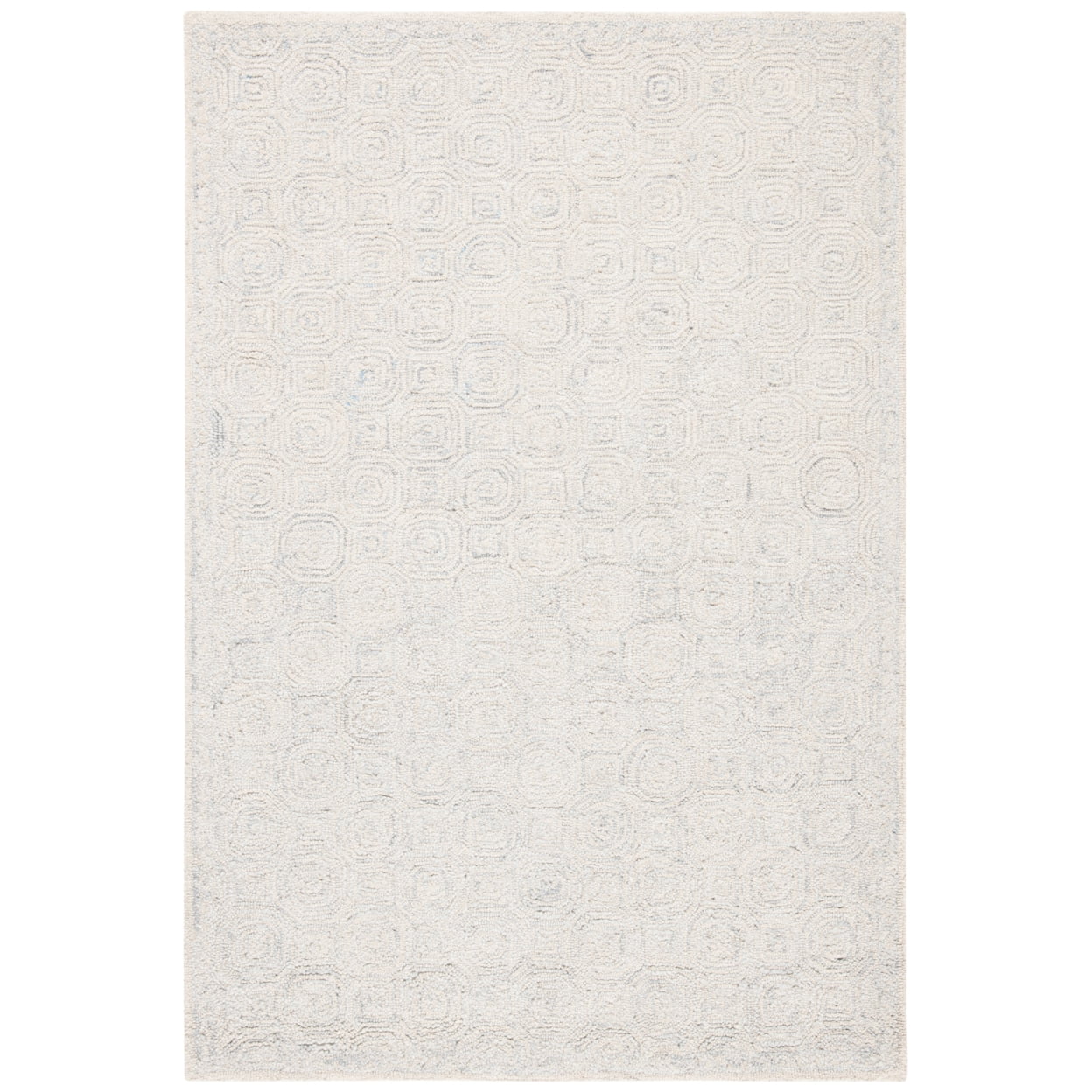 SAFAVIEH Micro-Loop Constantine Geometric Area Rug, Silver/Grey, 6' x 9'