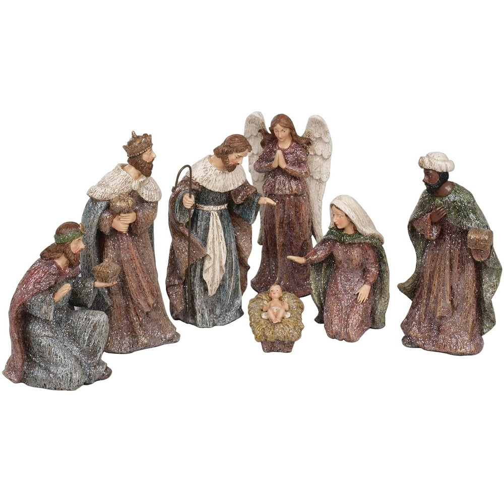 Holiday Time Christmas Decoration Nativity Set, 8 Pieces  Walmart.com