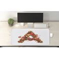 thumbnail image 2 of Christmas Alphabet Computer Mouse Pad, Realistic Art Image of A Letter Designed with Tree Branches, Rectangle Non-Slip Rubber Mousepad X-Large, 35" x 15", Pearl and Olive Green, by Ambesonne, 2 of 2