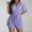 Purple, variant on successthop Two Piece Lounge Set Wide Leg Solid Color Button Down Pleated V Neck Short Sleeve Shirts and Long Pants Fashion Vacation Pajamas Lounge Set Loungewear Summer Outfits