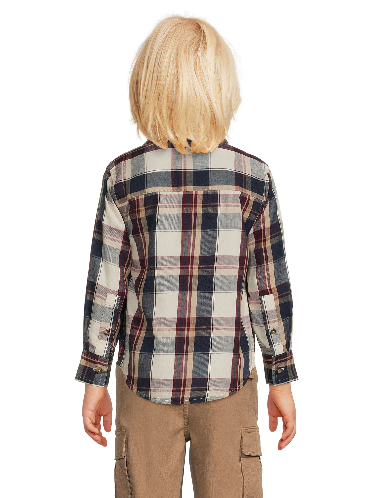 Wrangler Boys Long Sleeve Button-Up Twill Shirt, Sizes 4-18 & Husky - image 5 of 5