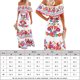 thumbnail image 2 of Vestido Largo Básico Impresión de vestido largo básico de gran tamaño para mujer elegante ropa diaria (blanco M) Cgtredaw para Mujer Blanco T L, 2 of 6