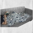 thumbnail image 6 of Ethnic Soft Flannel Fleece Throw Blanket, Medieval Persian Palace Flower Leaf Shapes Inspired Motifs Artwork Print, Cozy Plush for Indoor and Outdoor Use, 70" x 90", Pale Blue, by Ambesonne, 6 of 6