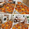 thumbnail image 5 of Rectangle Area Rugs 3 x 5 Ft, Orange Fall Non-Slip Residential Carpet, Pumpkins Thanksgiving Maple Leaf Indoor Crawling Mats Runner Rugs for Living Room/Dining Room/Bedroom, 5 of 8