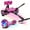 Starry Purple, variant on UNI-SUN Hoverboard with Go Kart, Bluetooth Hoverboard with Seat Attachment, 6.5" Wheels, Colorful LED Lights, Black