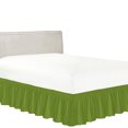 thumbnail image 1 of 100% Egyptian Cotton 1 PCs Wrap Around Bed Skirt 18 inches (Parrot Green,Full), 1 of 5