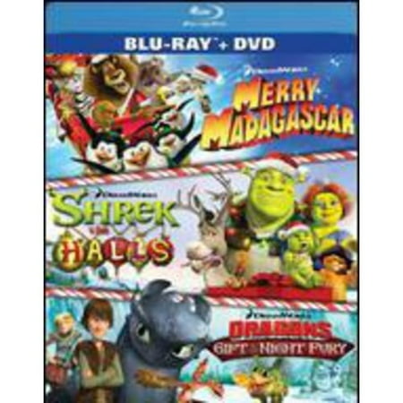 Dreamworks Holiday Classics: Merry Madagascar / Shrek The Halls / Dragons: Gift Of The Night Fury (Blu-ray + DVD) (Widescreen)