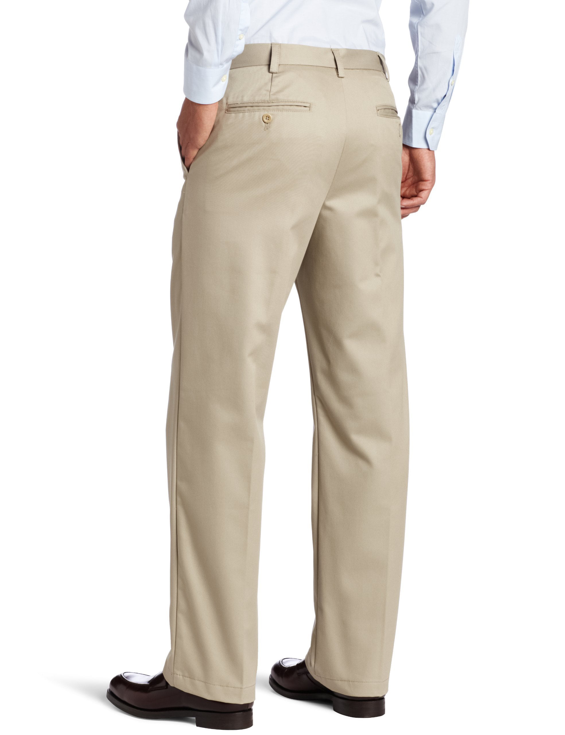 IZOD Men's American Chino Flat Front Straight Fit Pant 38W x 34L Khaki