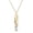 Yellow Gold, variant on Tessa 18k Yellow Gold Plated Bar Necklace with Swarovski Crystals, Gift for Women