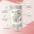 thumbnail image 4 of Christian Gifts for Women - With God All Things Are Possible Travel Mug Cup - Daisy Leopard Faith Jesus God Bible Verse Religious Gifts For Mom Grandma Friends - Stainless Steel Tumbler 20oz, 4 of 6