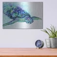thumbnail image 4 of Luxe Metal Art 'Sea Turtle' by Michelle Faber, Metal Wall Art, 16"x12", 4 of 7