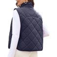 thumbnail image 5 of Women Cropped Lightweight Jacket Sleeveless Button Down Puffer Vest, 5 of 6