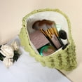 thumbnail image 2 of Unique Bargains Bubble Cloud Cosmetic Bag Zipper Checkered Makeup Bags Lipsticks Yellow, 2 of 7