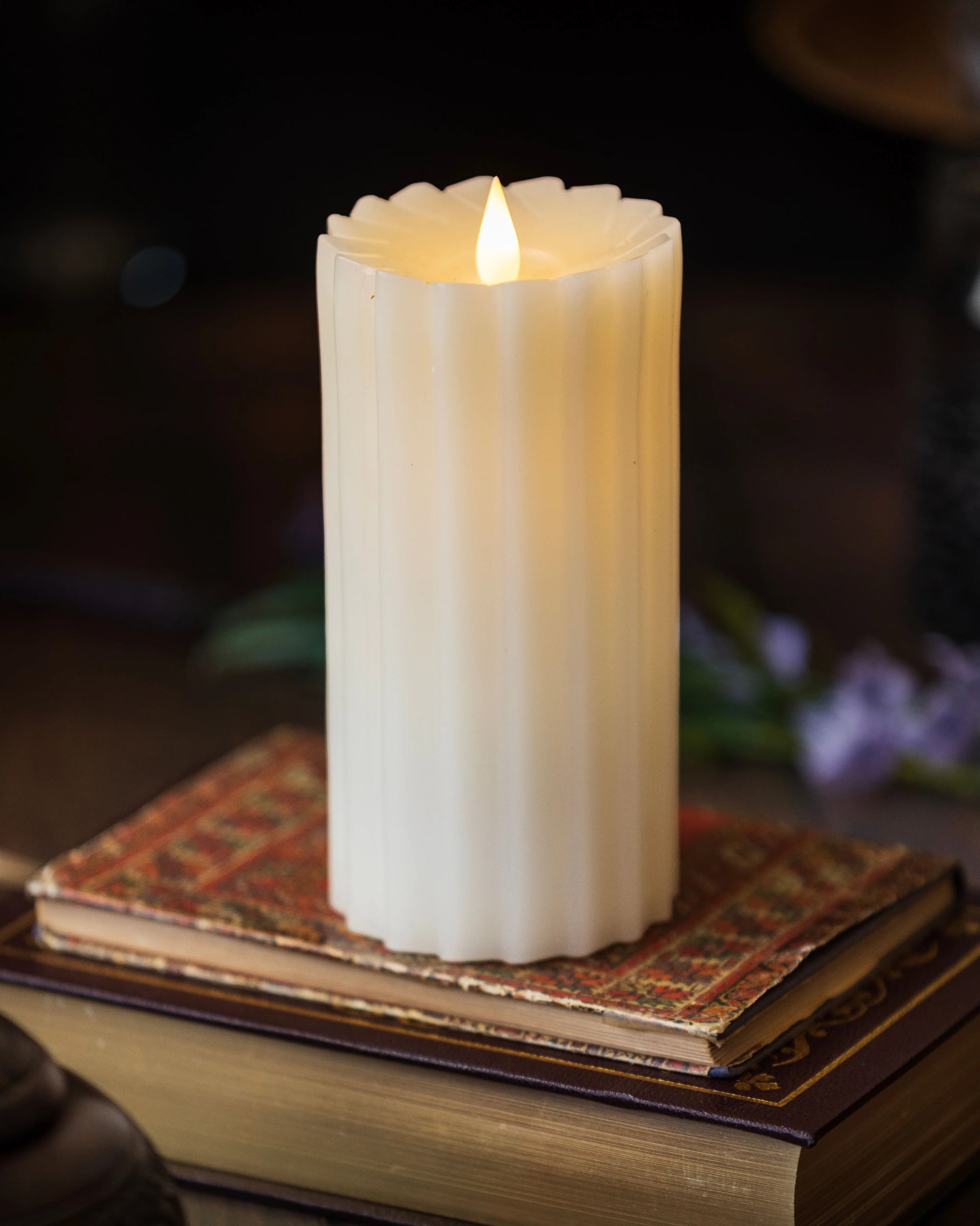 Seasonal LLC 5" x 11" Paraffin Realistic Adjustable Brightness LED White Flameless Pillar Candle