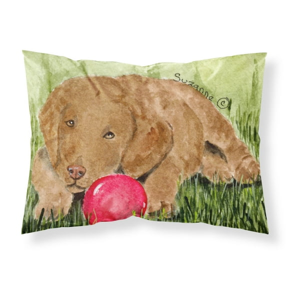 Carolines Treasures SS8684PILLOWCASE Curly Coated Retriever Fabric Standard Pillowcase Standard multicolor
