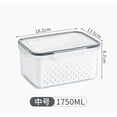 thumbnail image 3 of Qonioi Produce Storage Containers, 3-Piece Set with Colander and Lids, Stackable Fridge Organizers for Fruit, Vegetables, Berries, 3 of 7