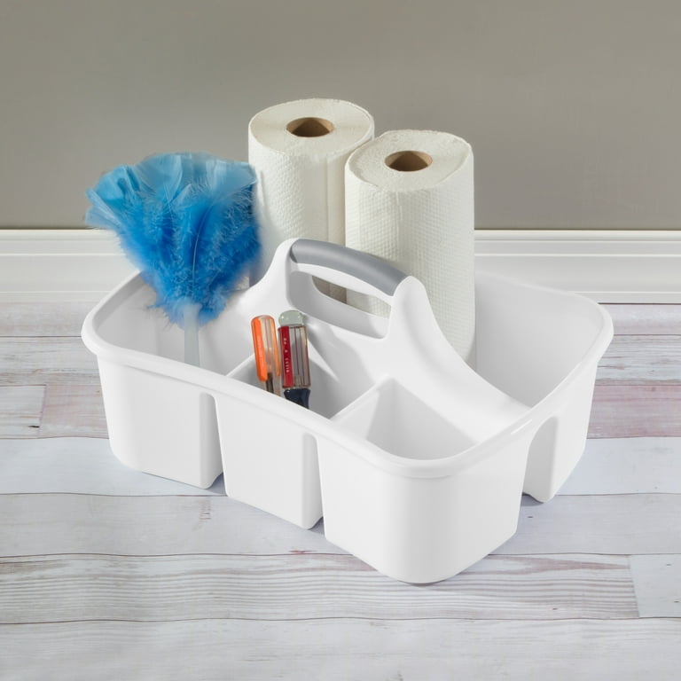 White Plastic Cleaning Caddy