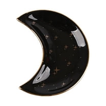 Moon Shape Decorative Jewelry Dish Ceramic Engagement Rings Trinket Dish Wedding Decor