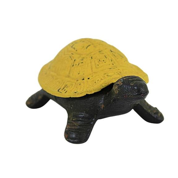Home & Garden Garden Turtle Box Cast Iron Mothers Fathers Day 117463 Yellow