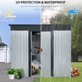 thumbnail image 7 of CarButler 8x6ft Metal Outdoor Storage Shed with Window and Transparent Plate, Lockable Sliding Doors for Garden Backyard Patio White, 7 of 7
