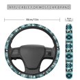 thumbnail image 3 of COEQINE Car Steering Wheel Cover, 15 Inch Soft Breathable Steering Wheel Protector for Women Men, Universal Fit for SUV Sedan Van Truck, Southwest Aztec Blue, 3 of 7