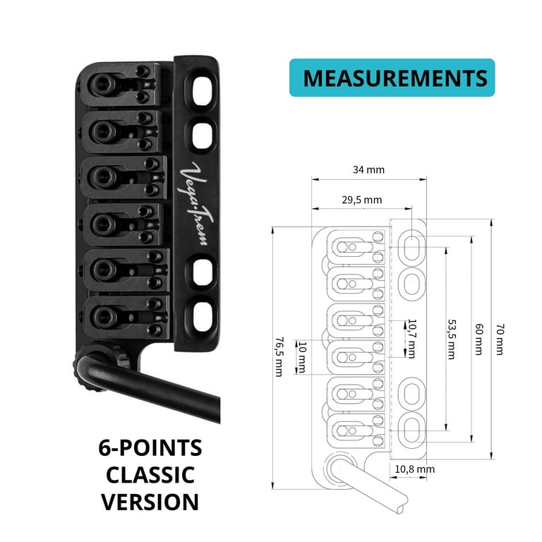 Vega-Trem VT1 Ultra Trem Standard Black for Guitars Vega-Trem VT1 Ultra Trem Standard Black for Guitars