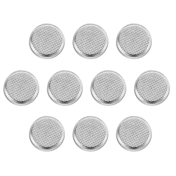 Uxcell 10pcs Metal Round Flat Buttons 12mm Alloy Shank Sewing Buttons, Silver