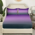thumbnail image 3 of Erosebridal Gray and Purple Sheets Twin,Rainbow Ombre Bedding Set Aesthetic Room Decor for Women Men,Gradient Colorful Sheet Set Abstract Fitted Sheet, 3 of 4