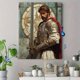 thumbnail image 4 of Qisvanset 12x16 Inch 2D Flat Framed Canvas Art, Armor of God Vintage Sunday School Bible Verse Jesus Wall Art, 4 of 5