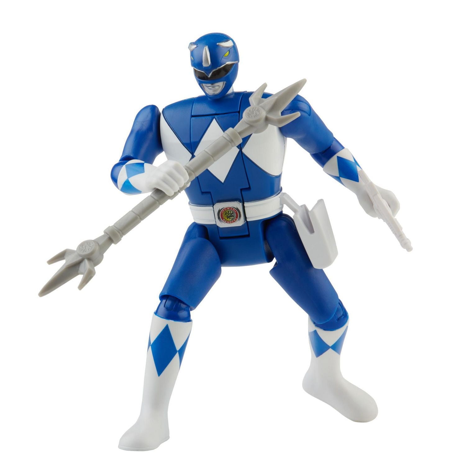 Power Rangers Retro-Morphin Blue Ranger Billy Fliphead Action Figure Inspired by Classic Mighty Morphin Toy for Kids Ages 4 and Up