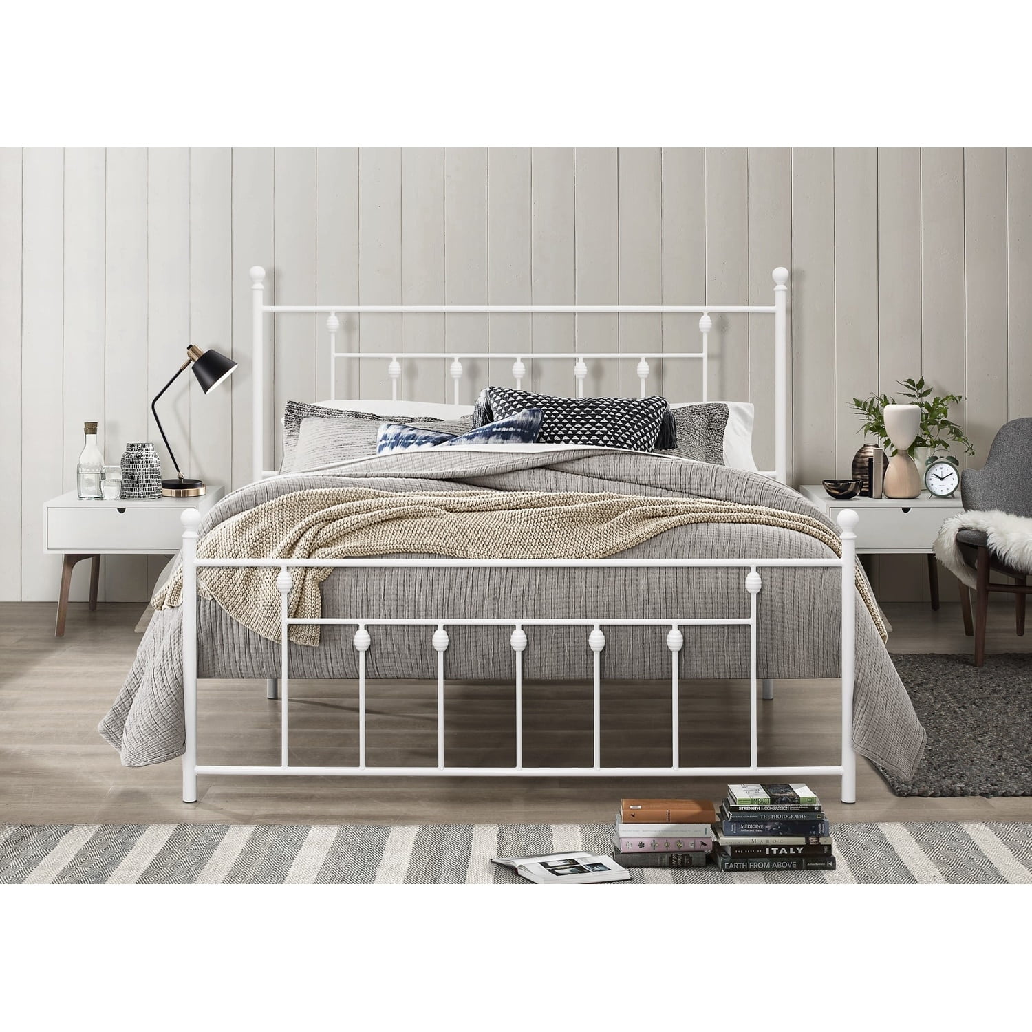 Home Design Melia Metal Platform Bed Gold King