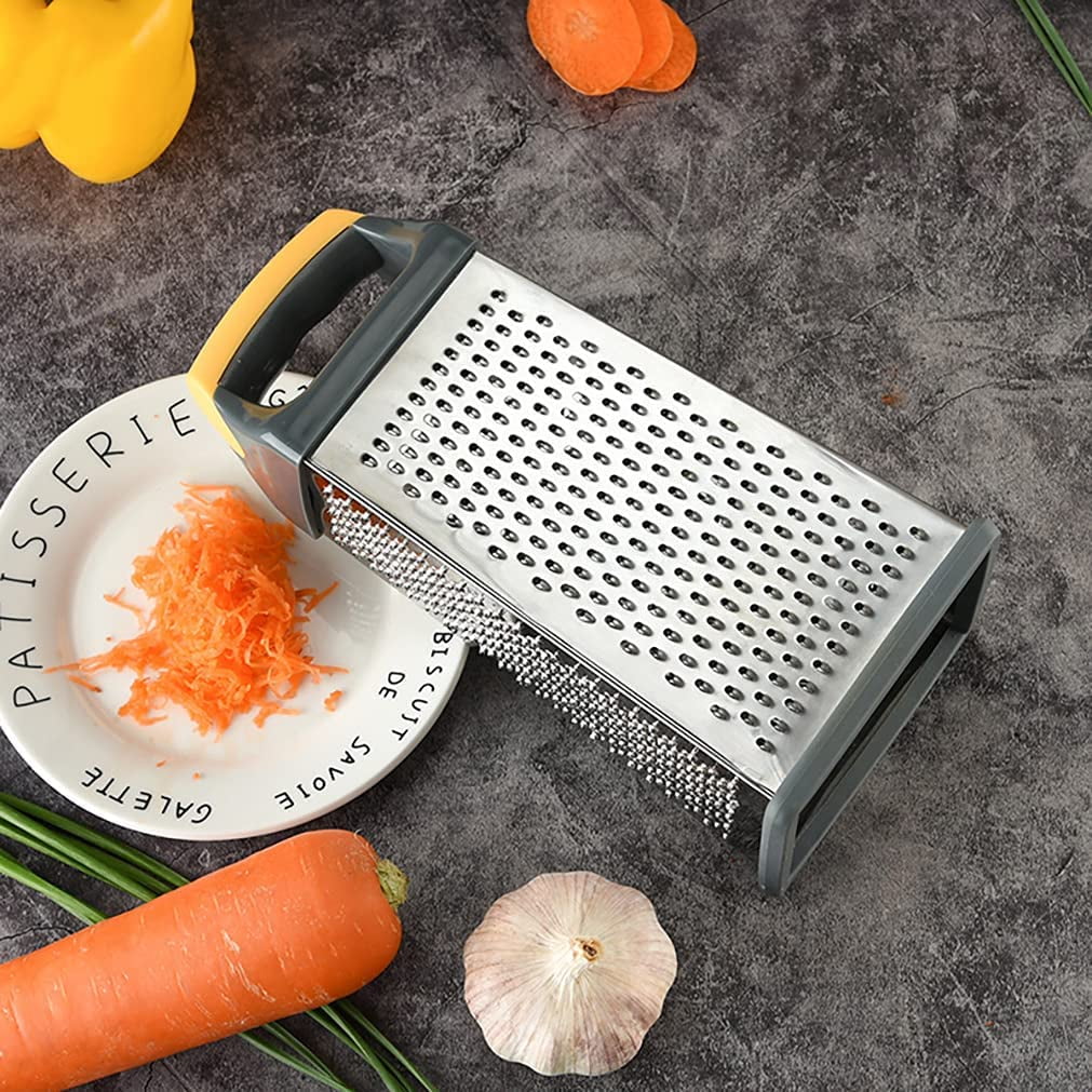 ColorLife Box Grater Set Of 5, 4-Sided Stainless Steel Cheese Grater With  Y-Peeler, Cleaning Brush And Storage Container For Parmesan Cheese, Ginger,  Lemon, Nutmeg, Chocolate, Vegetables And Fruit