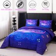 thumbnail image 3 of PERFEMET Pink Gaming Comforter Set for Kids Boys Girls 3Pcs Full Size Gamer Bed Comforter with Pillowcases Cool Game Console Print Bedding Set for Gamer Bedroom (Pink, Full), 3 of 7
