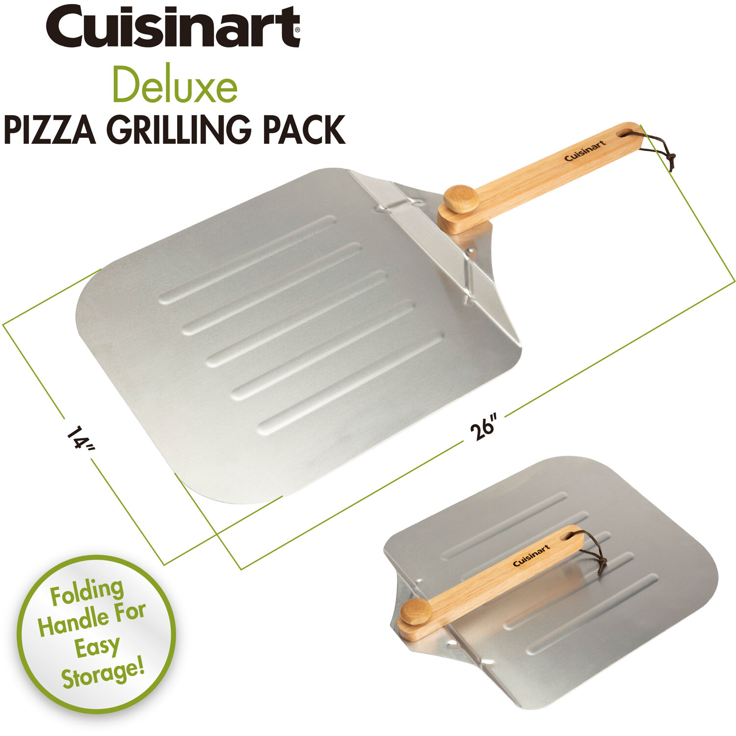 Cuisinart Deluxe Pizza Grilling Pack (Pizza Stone, Pizza Peel, Pizza Cutter)