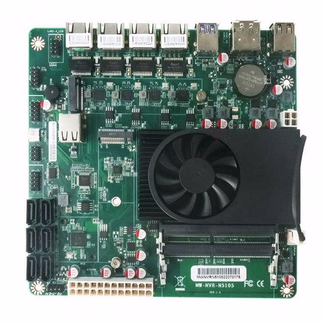 Placas Base NAS N5105 4 Núcleos Hilos 4x2.5G I225 Red 6xSATA DP HD 2*DDR4