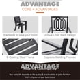 thumbnail image 4 of MAISON ARTS  3-Piece Umbrella Base Table & 2 Stackable Chairs Patio Bistro Set Type D Type D, 4 of 5