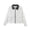 White, variant on Womens Corduroy Jackets Faux Leather Collar Front Zip Cropped Outwear Casual Trendy Bomber Jacket With Pockets (M, White)