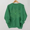 thumbnail image 1 of RKSTN Chandail à Manches Longues pour Femmes Col Rond Imprimé Jour de la Saint-Patrick Ample Décontracté Sans Capuche Vert G, 1 of 6