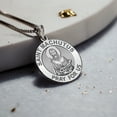 thumbnail image 4 of Picturesongold.Com Saint Machutus Medal Necklace Pendants Female 3/4 inch 14K White Gold, 4 of 8