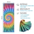 thumbnail image 2 of Rainbow Tie Dye Mandala Pattern Hot Yoga Mat Towel Non Slip for Hot Yoga - Quick-Drying Yoga Mat Cover with 4 Corner Pockets with Travel Bag - Hot Yoga Towel Non Slip 70"x26", 2 of 6