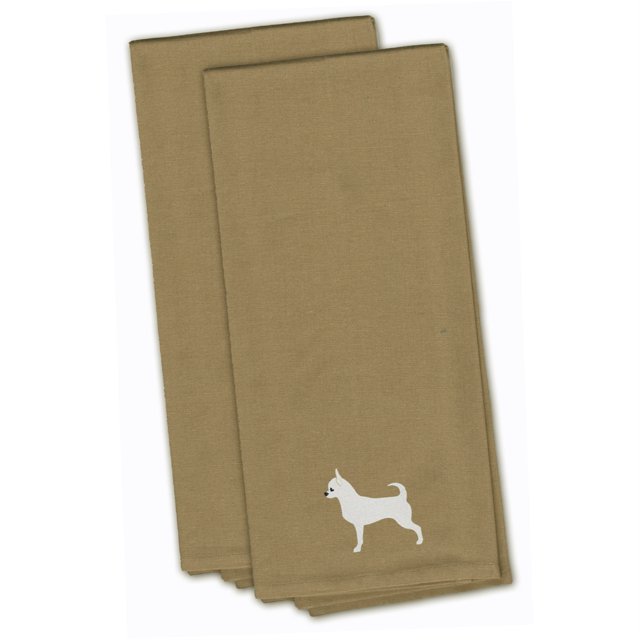 Toalla de cocina bordada Caroline's Treasures color canela Chihuahua juego de 2 28 x 19 multicolor