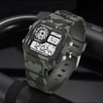 thumbnail image 3 of Digital Watch, Multi Function Outdoor Sports Watch Fashion Square Luminous Waterproof Chronograph Watch for Women Men, 3 of 8