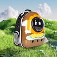 thumbnail image 3 of Mochila Transporte Gato Carrier Pet Backpack Transpirable Pet Outing Bag Space Pet Mochila (marrón claro) Ndcxsfigh Libre de BPA, 3 of 7