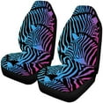 thumbnail image 1 of RYLABLUE Set of 2 Car Seat Covers Colorful Zebra Universal Auto Front Seats Protector Fits for Car,SUV Sedan,Truck, 1 of 4