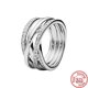 thumbnail image 1 of Auténtico 100% Plata de Ley 925 corona corazón flor ala circonita transparente brillante CZ Pantaro anillos para mujer joyería aniversario, 1 of 5